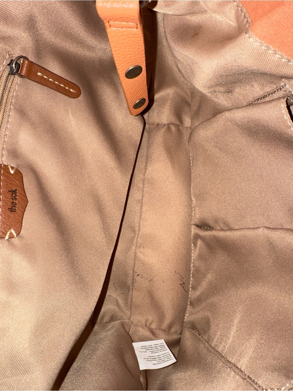 The Sak Coral Leather Tote with Braided Base Detail - Picture 8 of 9